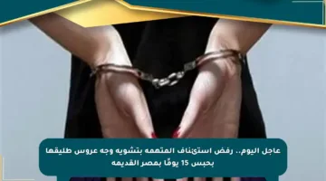 عاجل اليوم.. رفض استئناف المتهمة بتشويه وجه عروس طليقها بحبس 15 يومًا بمصر القديمة